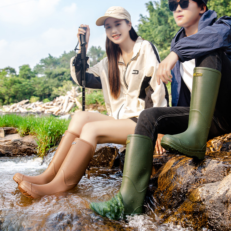 Thick Sole Tall Waterproof Rai - Fishing Boots ulasan dan harga