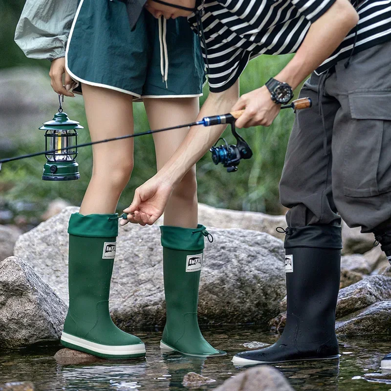 Couples High Top Rain Shoes An - Fishing Boots ulasan dan harga
