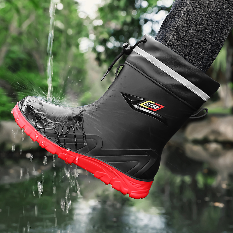Men's high-top casual rain boo - Fishing Boots ulasan dan harga