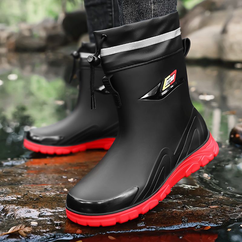 Men's high-top casual rain boo - Fishing Boots ulasan dan harga