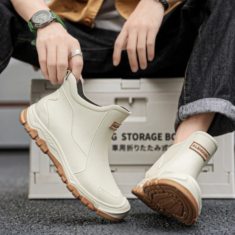 Waterproof Men's Rain Shoes Fa - Fishing Boots ulasan dan harga