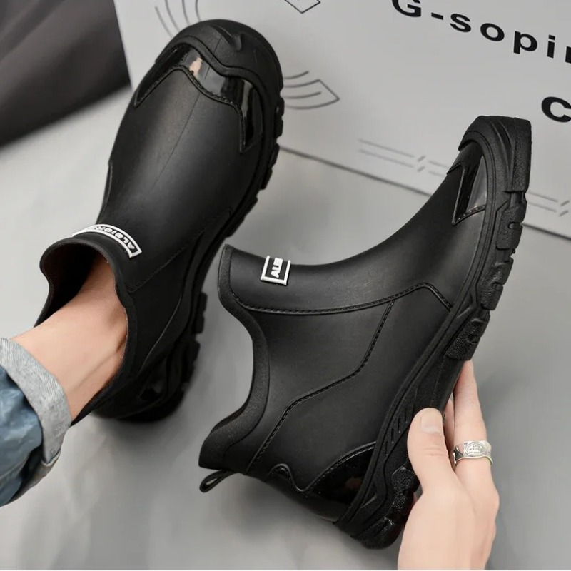 Waterproof Men's Rain Shoes Fa - Fishing Boots ulasan dan harga