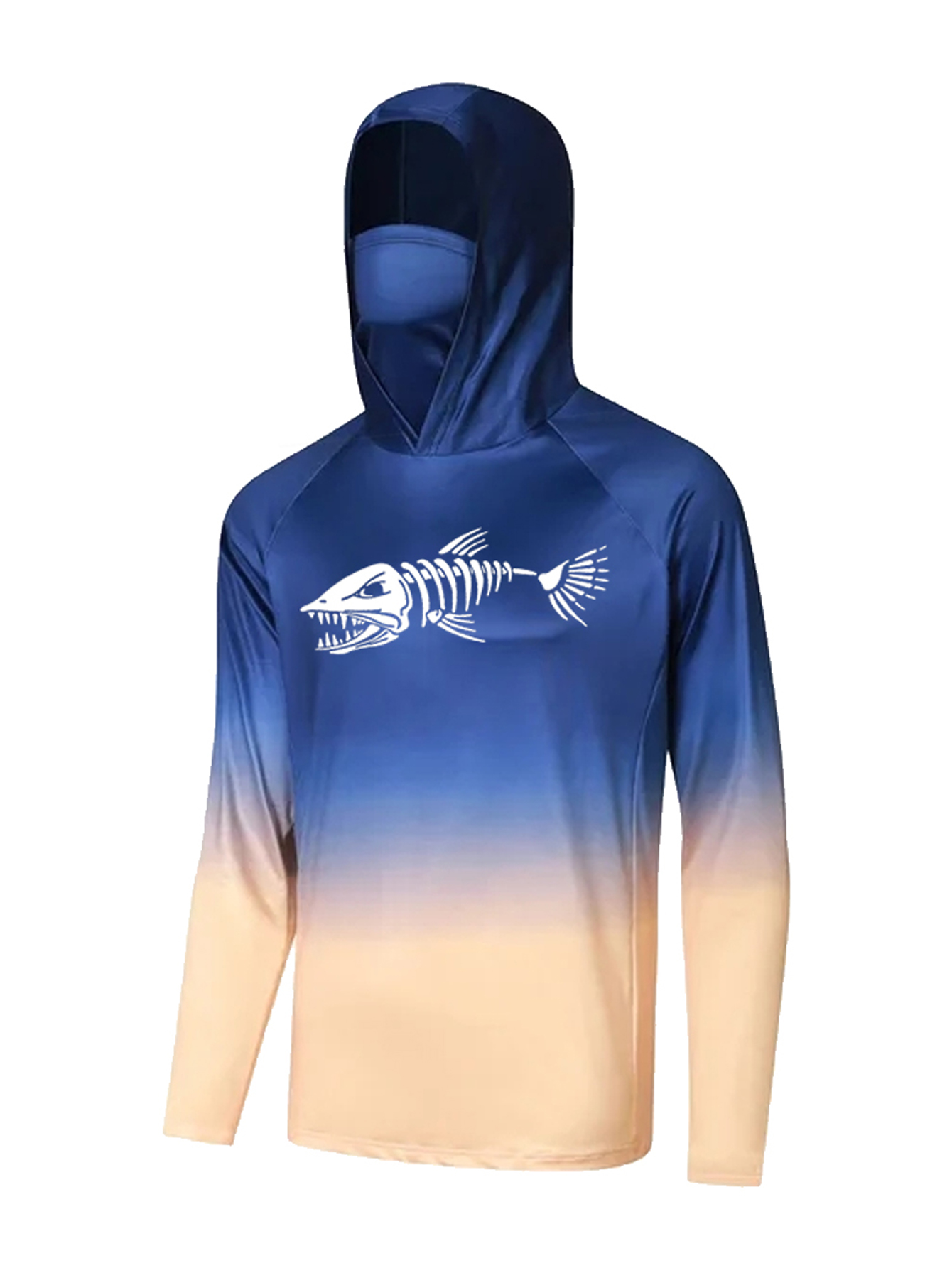 UPF 50+ Hooded Fishing Clothes - Fishing Mask Sun Protection ulasan dan harga