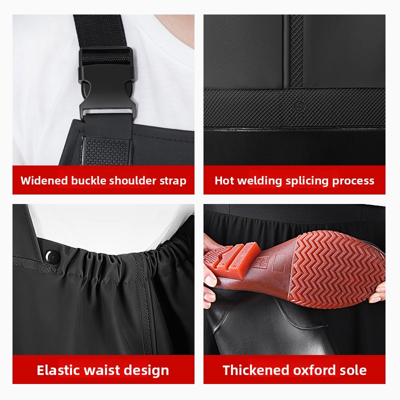 PVC Chest Waders with Boots Wa - Fishing Pants Waterproof ulasan dan harga