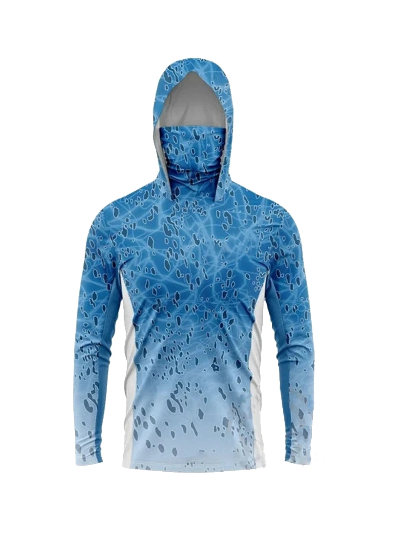 Men Long Sleeve Fishing Hoodie - Fishing Mask Sun Protection ulasan dan harga