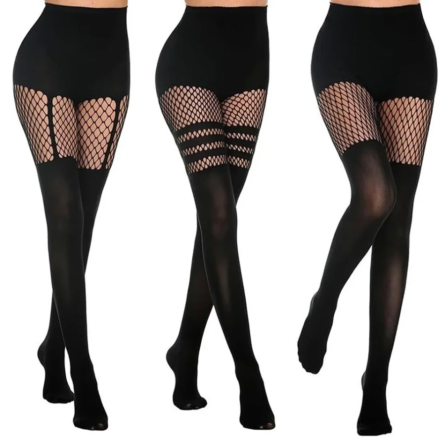 Black Hollow-Out Pantyhose Sus - Fishing Socks ulasan dan harga