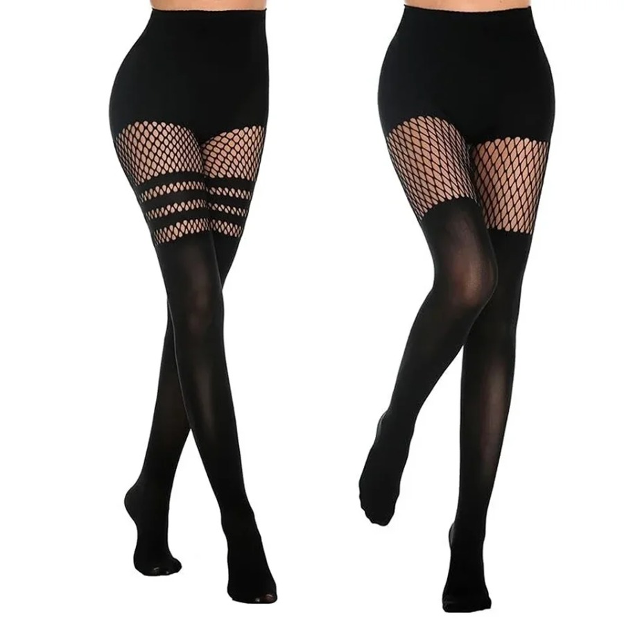 Black Hollow-Out Pantyhose Sus - Fishing Socks ulasan dan harga