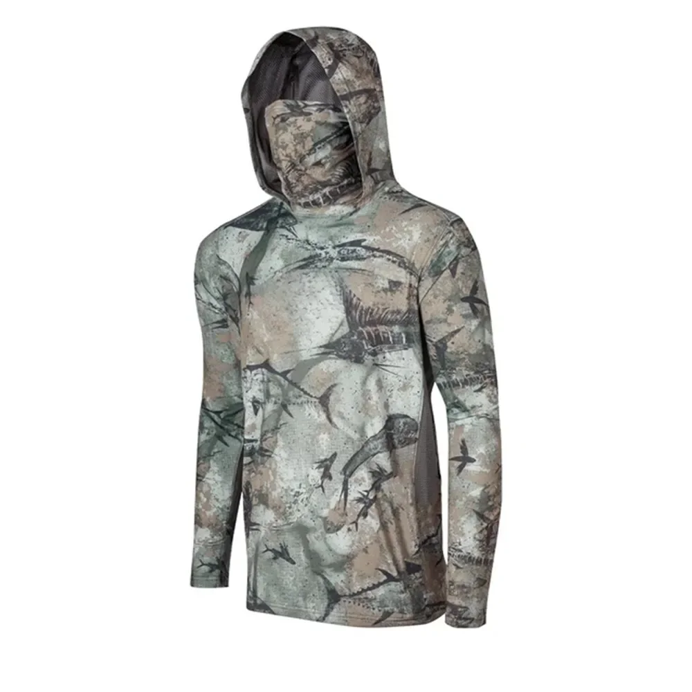 Camouflage Fishing Shirt Upf 5 - Fishing Mask Sun Protection ulasan dan harga
